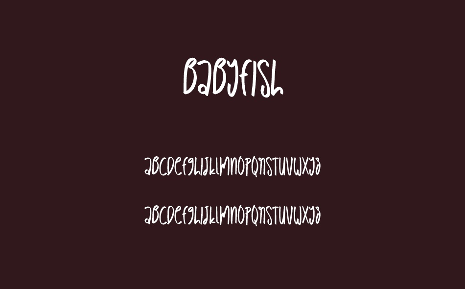 Babyfish font