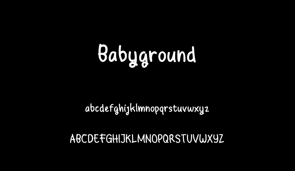 Babyground font