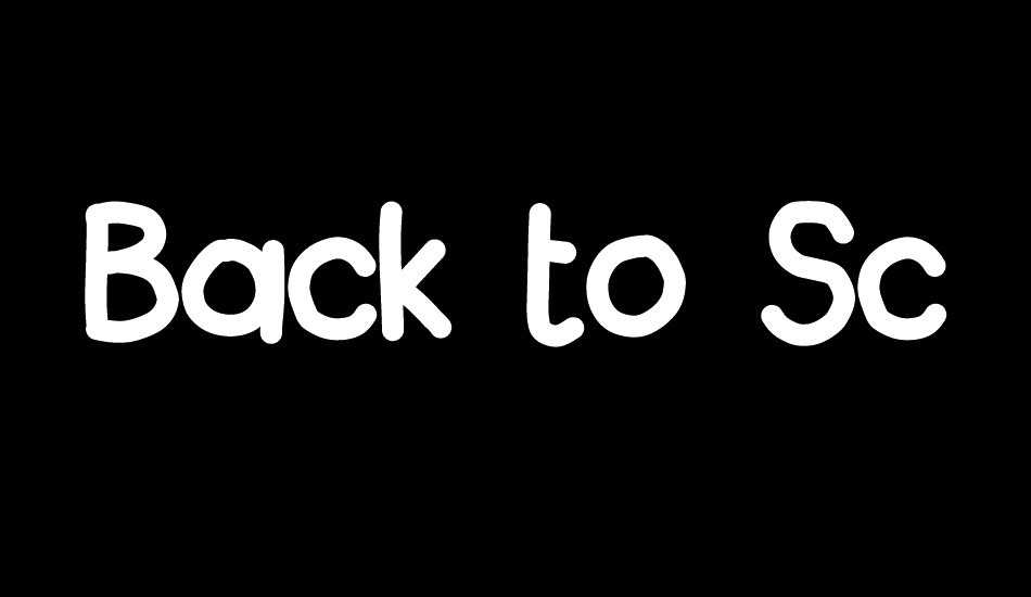 Back to School font big