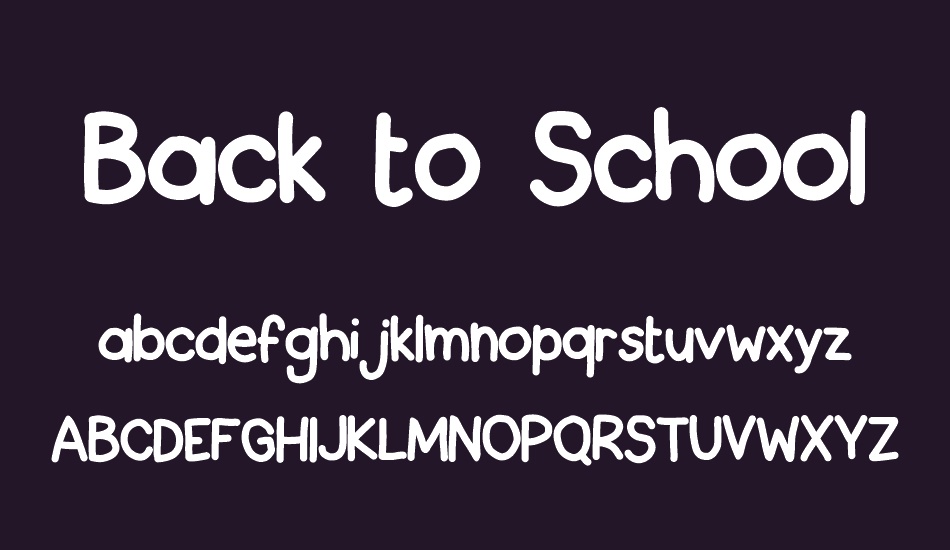 Back to School font