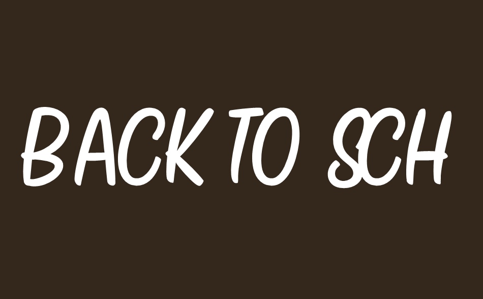 Back To School font big