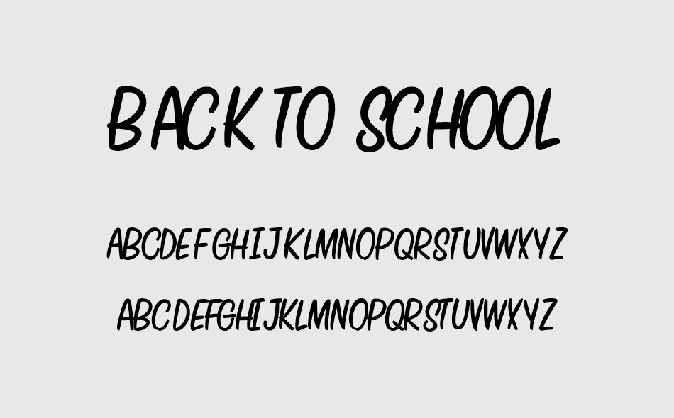 Back To School font