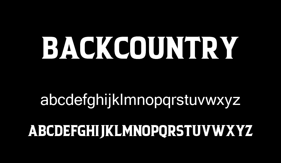 BACKCOUNTRY font