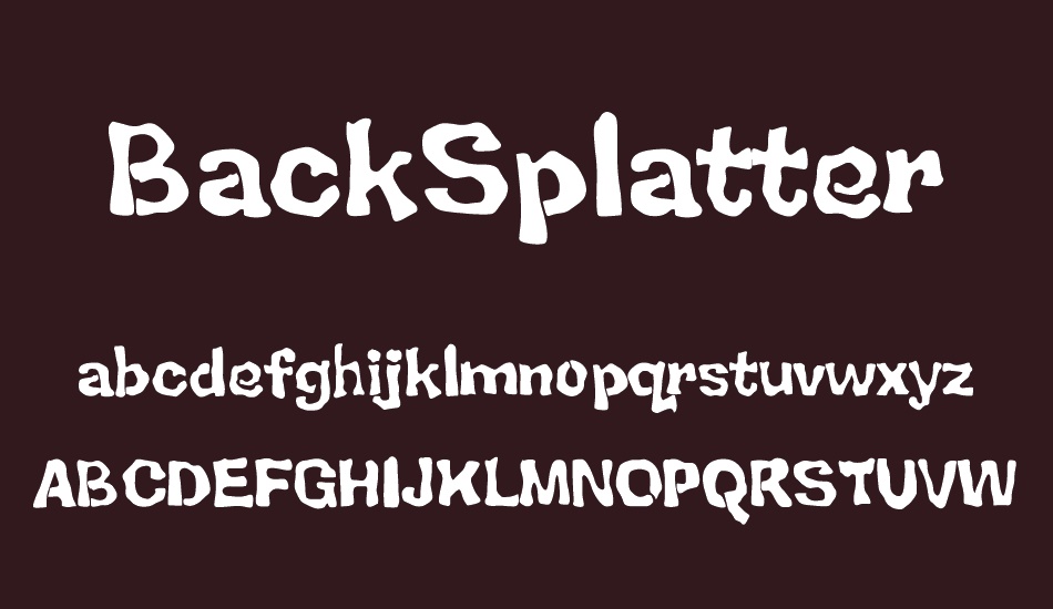 BackSplatter font