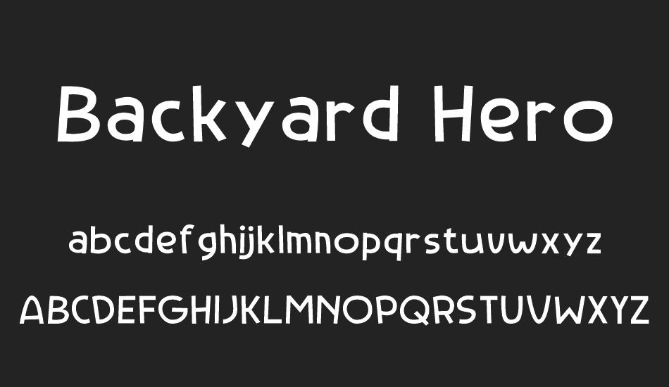 Backyard Hero DEMO font