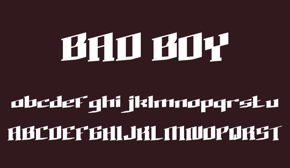 BAD BOY font