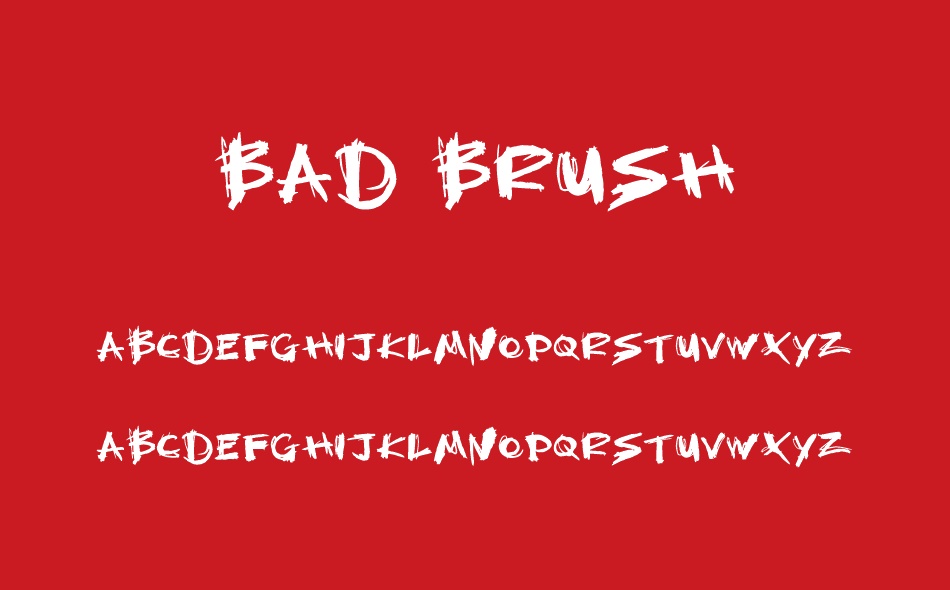 Bad Brush font