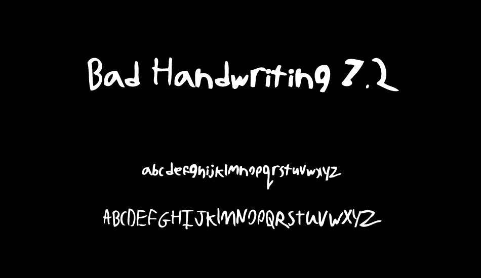 Bad Handwriting 7.2 font