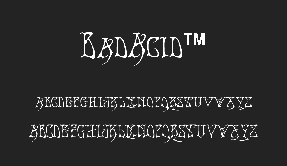 BadAcid™ font