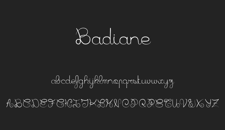 Badiane font