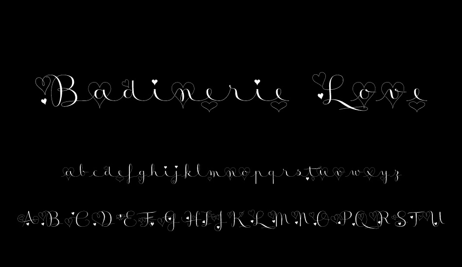 badinerie-love font