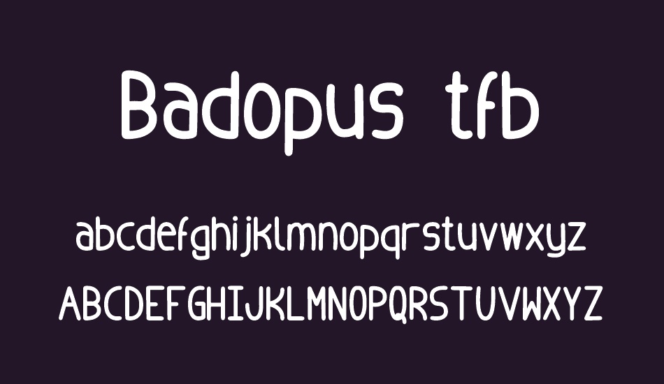 Badopus tfb font