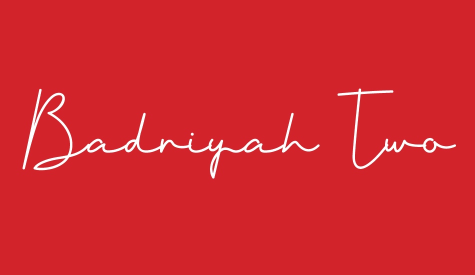 Badriyah Two font big