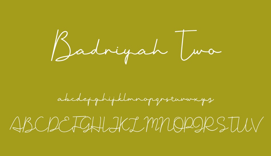 Badriyah Two font