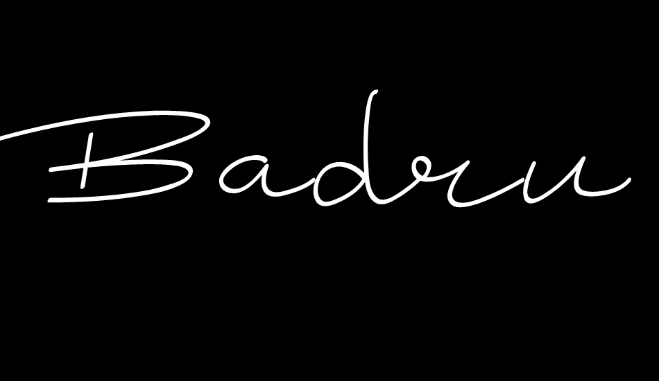 Badrudin Script font big