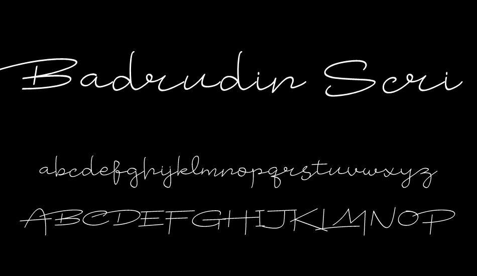 Badrudin Script font