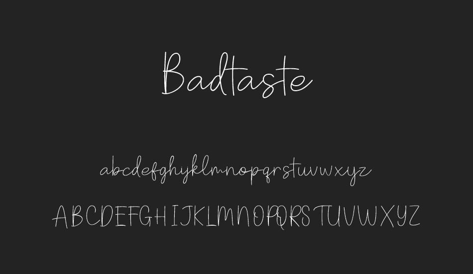 Badtaste DEMO font