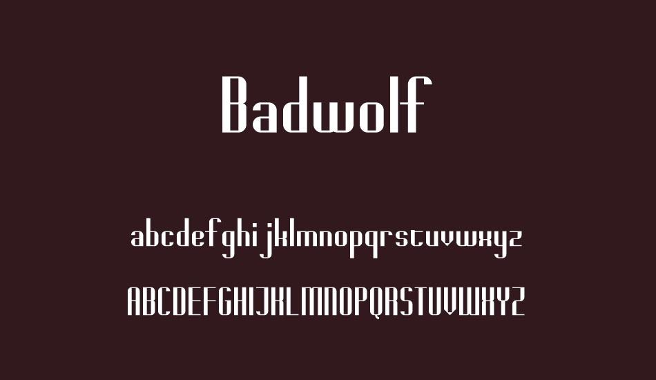 Badwolf font