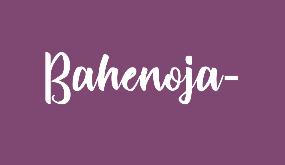 Bahenoja-Demo font big