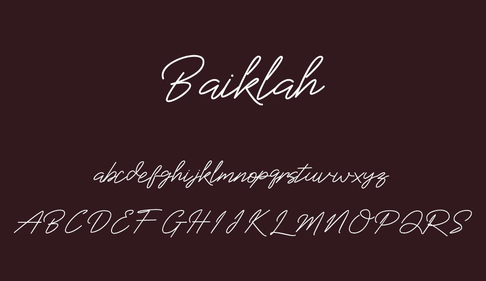 Baiklah font