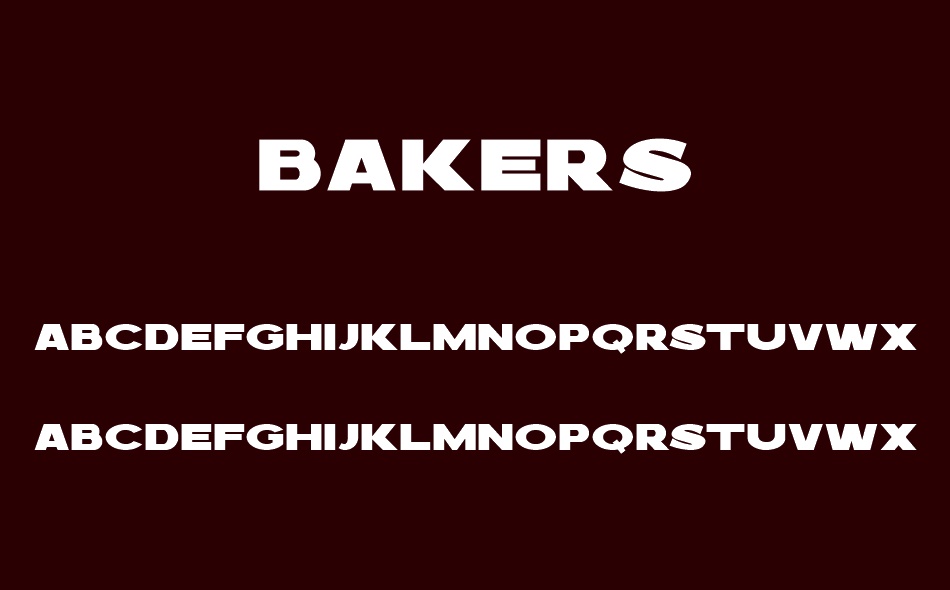 Bakers font