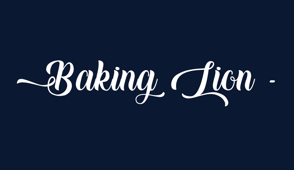 Baking Lion - Personal Use font big