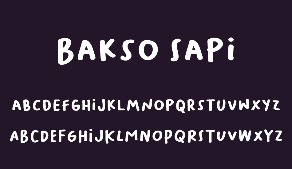 Bakso Sapi font