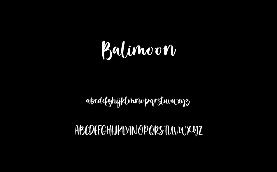 Balimoon font