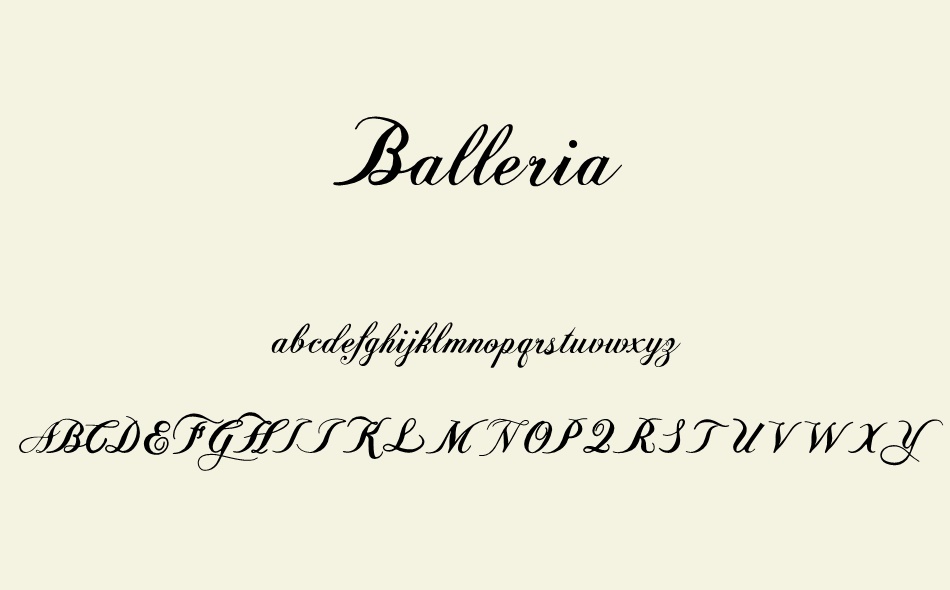 Balleria font