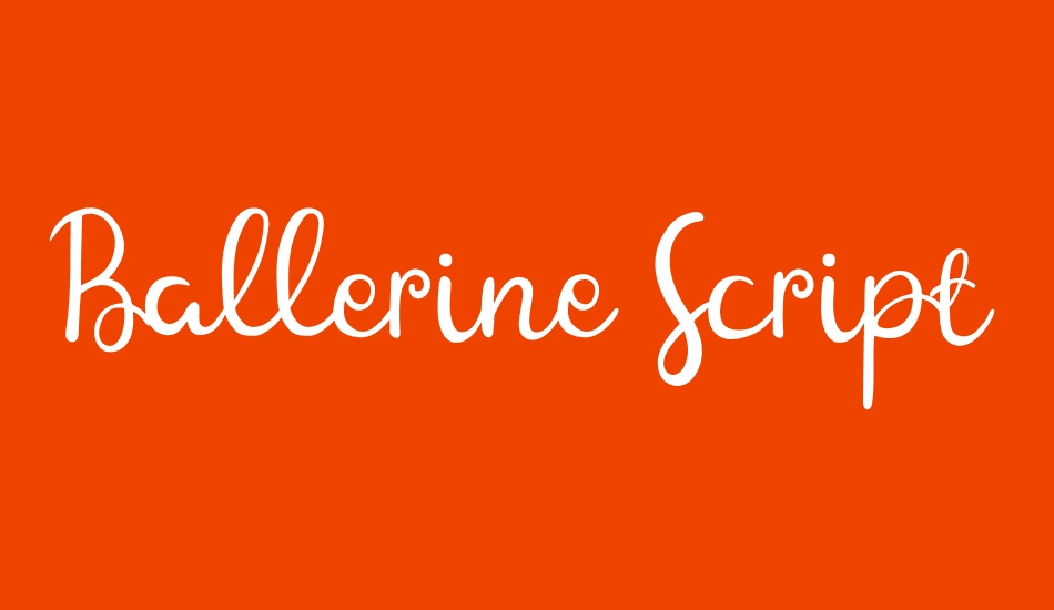 Ballerine Script font big