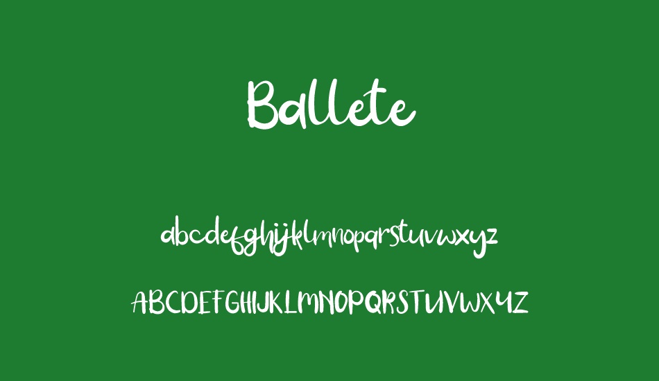 Ballete font