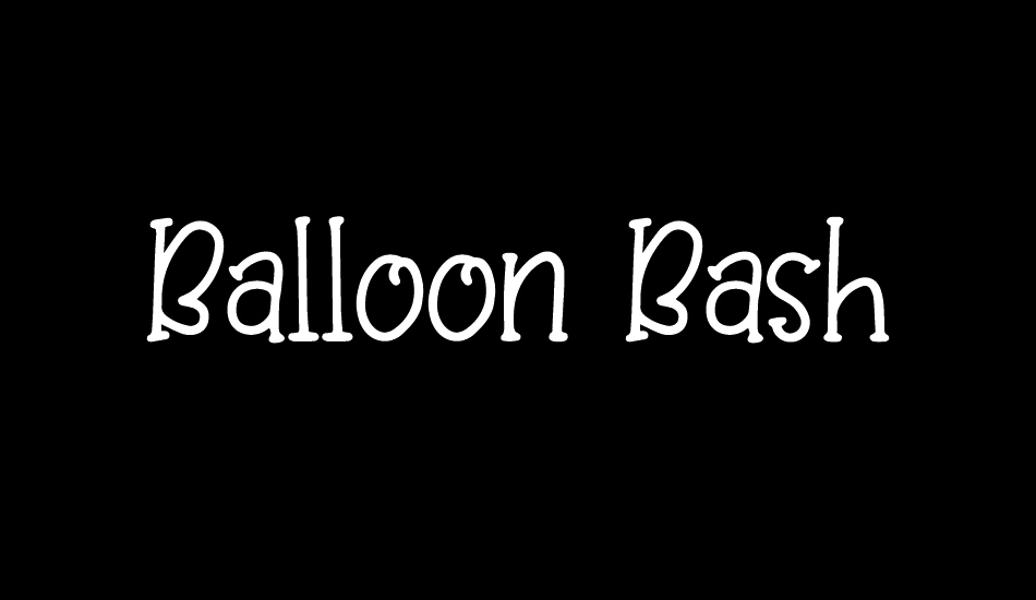 Balloon Bash font big