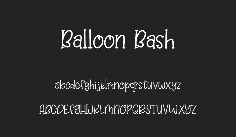 Balloon Bash font