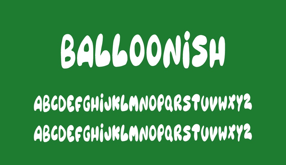 Balloonish font