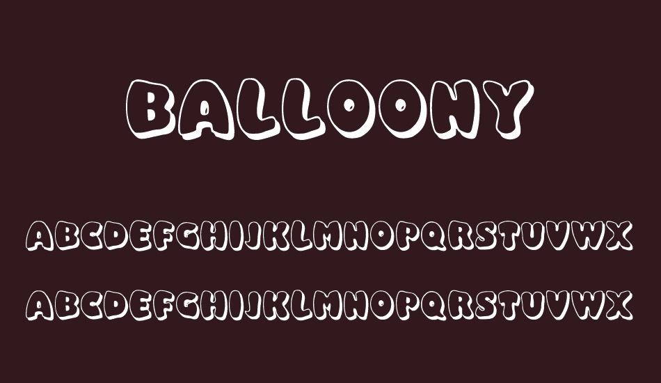 Balloony font