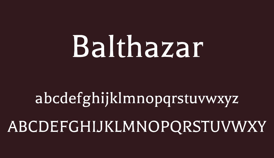 Balthazar font