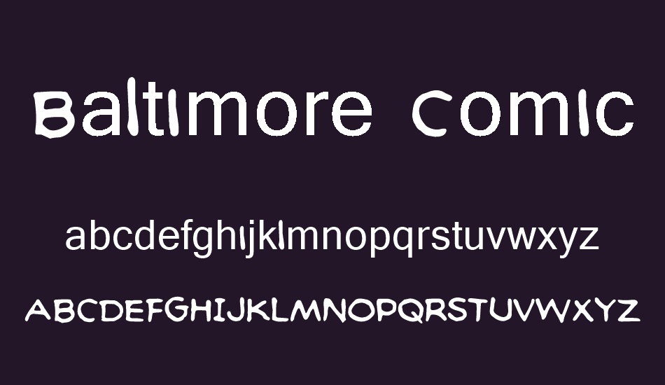 Baltimore Comic font