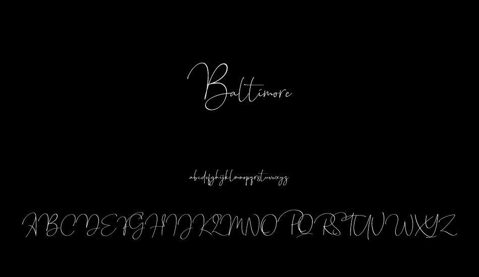 Baltimore Regular font