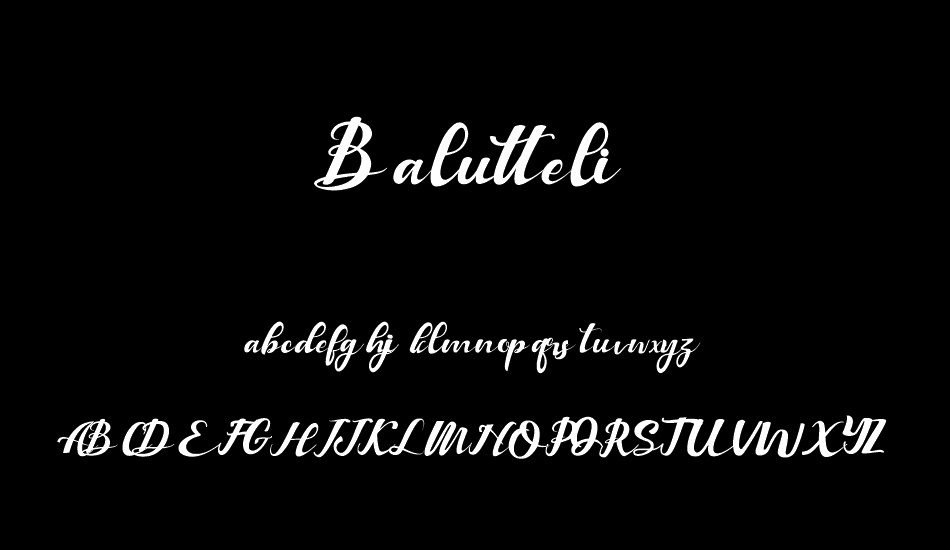 Balutteli font