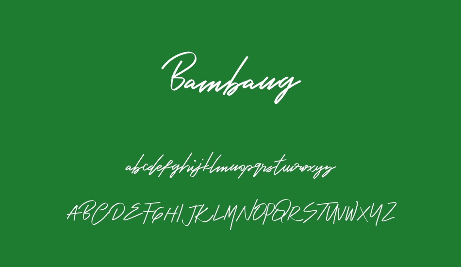 Bambang font