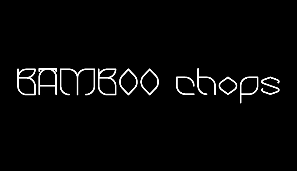 BAMBOO chopsticks font big