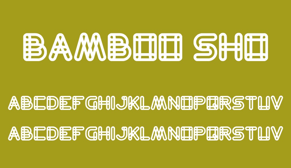 Bamboo shoot font