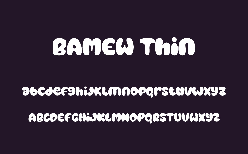 Bamew font