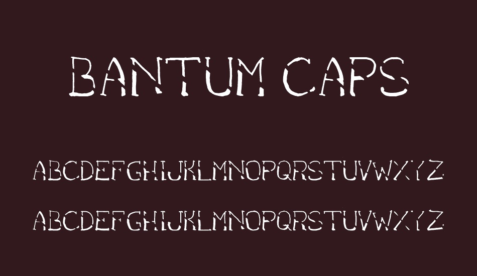 bantum caps font