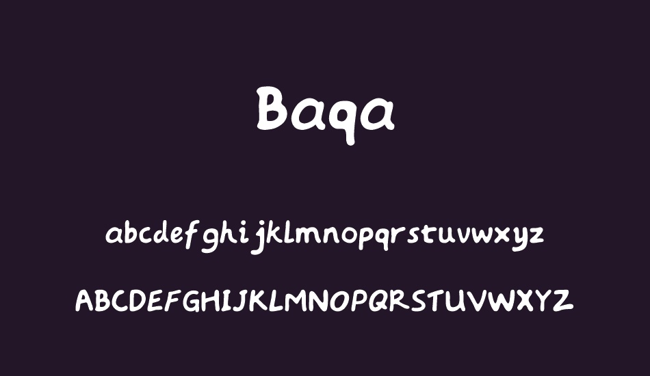 Baqa font