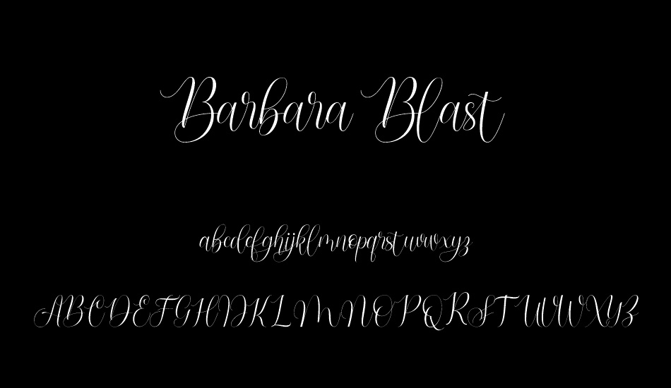 Barbara Blast font