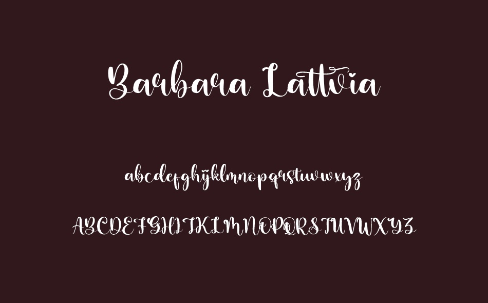 Barbara Lattvia font