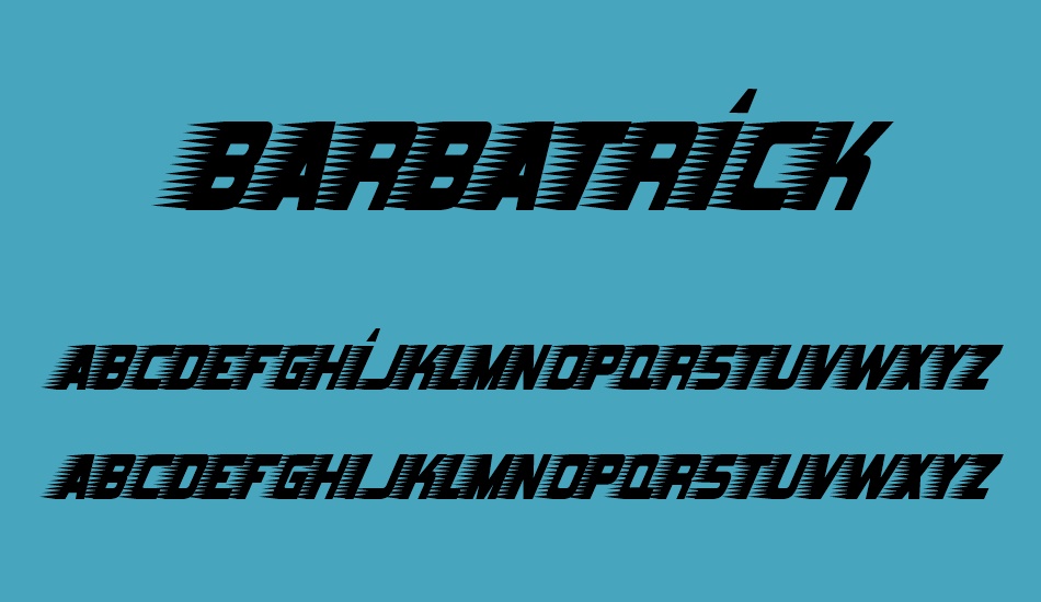 Barbatrick font