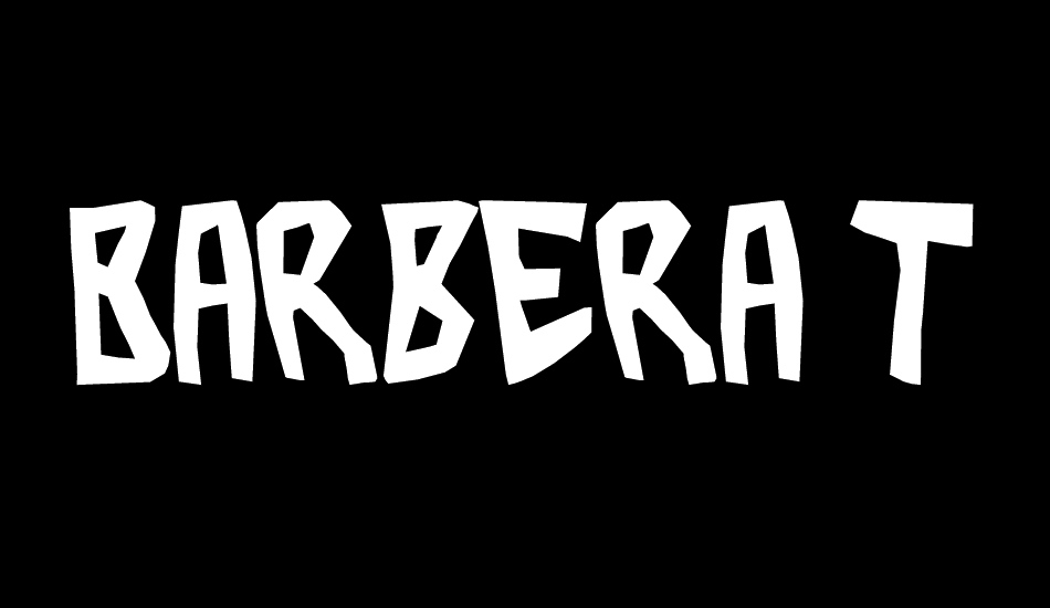 Barbera Twisted font big