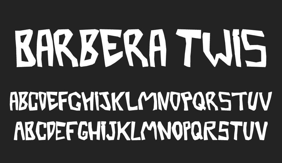 Barbera Twisted font